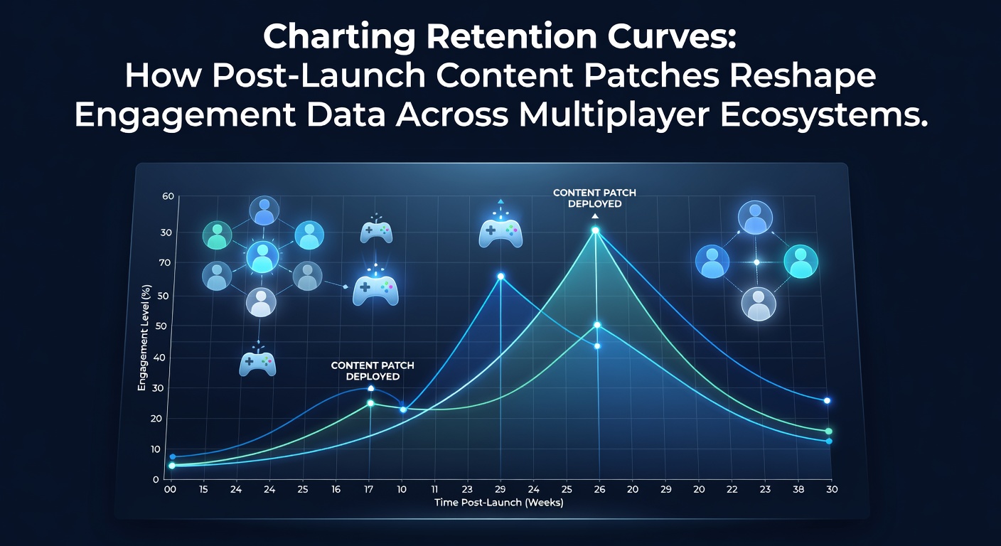 Detailed graph illustrating retention curves shifting after major content patches in popular multiplayer titles