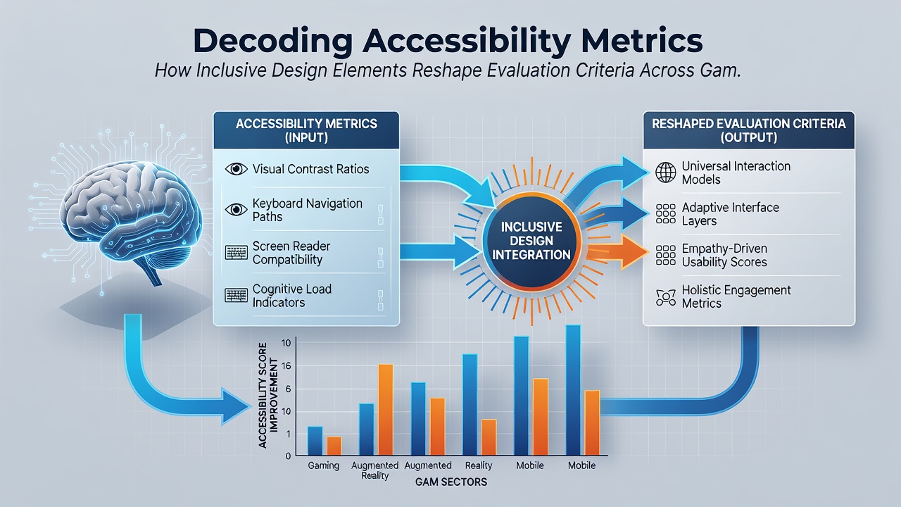 Close-up of accessibility evaluation criteria checklist with platform comparison charts