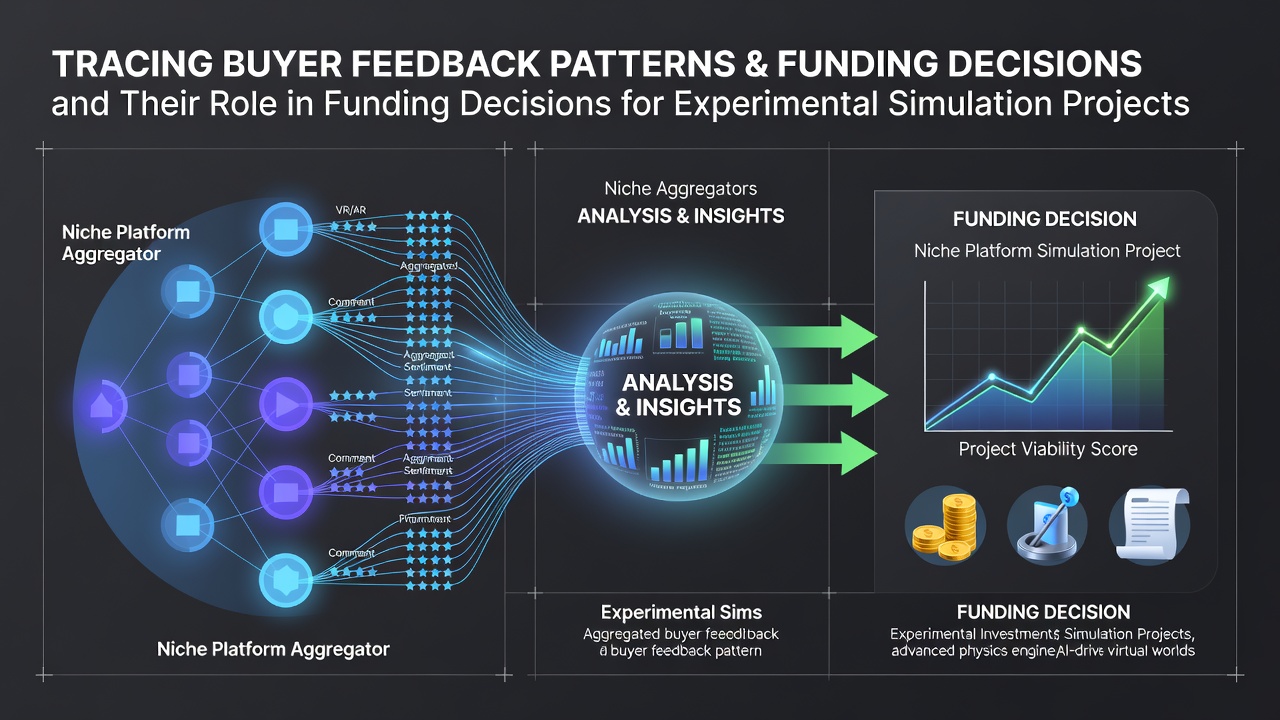 Niche platform aggregator dashboard displaying buyer feedback metrics on simulation software usability and performance across multiple experimental projects